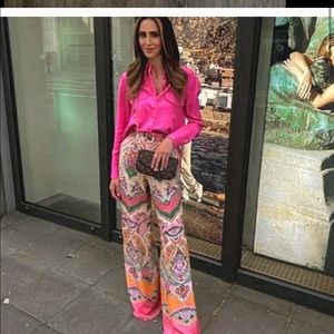 Zara palazzo printed pants